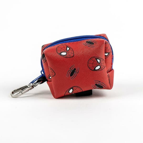 Dispenser til poser Spider-Man Rød 100 % polyester 9 x 21 x 3 cm