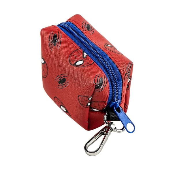 Dispenser til poser Spider-Man Rød 100 % polyester 9 x 21 x 3 cm