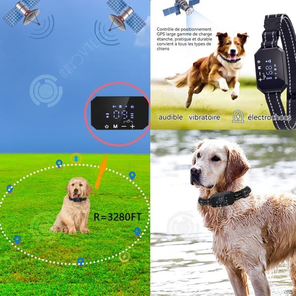 INN Koppel Anti Skällhund 3 Läge Ljud/Vibration/Elektrisk Stöt 9 Nivåer av Känslighet vattentålig IP67 Antiskäll Koppel