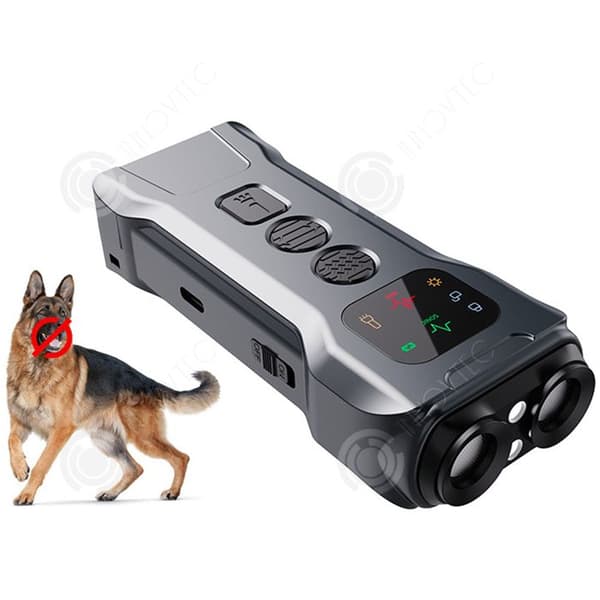 INN Anti bark hund ultraljud 2 i 1 800 mah 20-35 kHz LED-skärm 2 lägen och 2 typer ultraljud usb anti-bark med ficklampa
