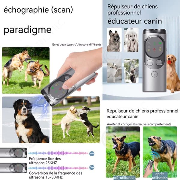 INN Antiskall 800mah tre huvuden antiskall hundar undvik aggressiva hundattacker tre driftslägen noi