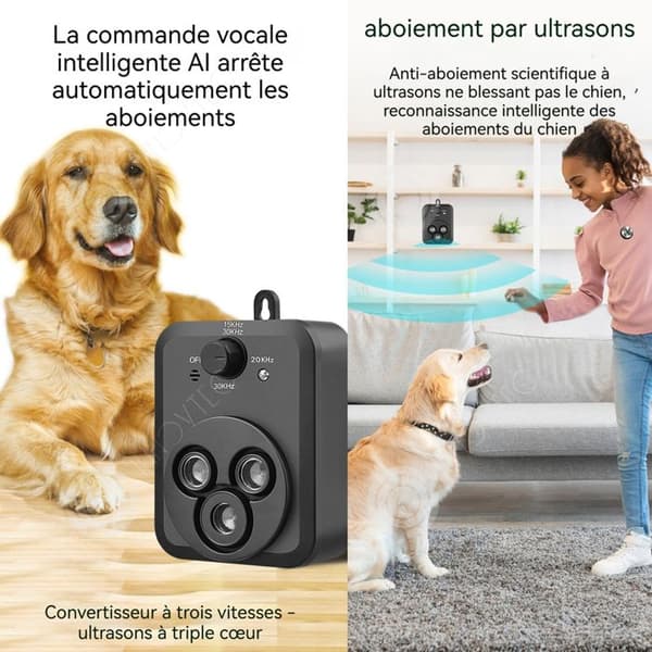 INN Anti-skällhund ultraljud 15-30khz Typ-C intelligent bärbar anti-skäll enhet anti-skäll hundar