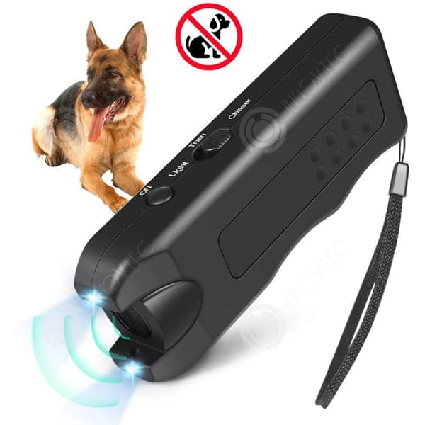 INN Anti Bark Dog Ultrasonic 450mah 20khz-28khz effektivt avstånd 82 fot antibarkenhet med LED-ficklampa