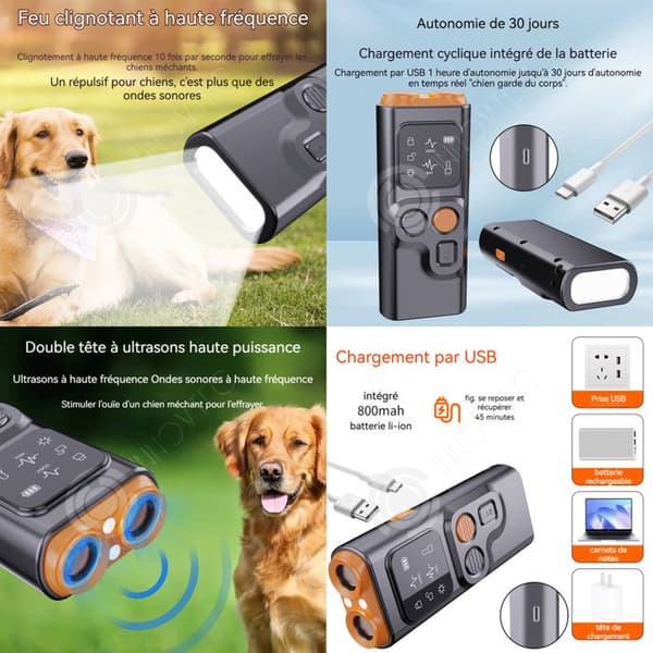 INN Anti Bark Dog Ultrasonic Anti Bark Device LED Ficklampa Anti Bark Device Ultrasonic Dog Whistle