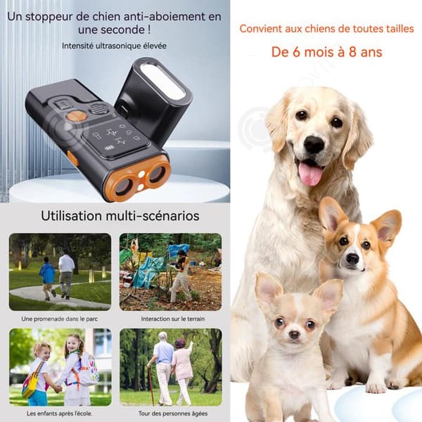 INN Anti Bark Dog Ultrasonic Anti Bark Device LED Ficklampa Anti Bark Device Ultrasonic Dog Whistle