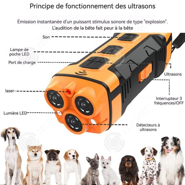 INN Anti Bark Dog Ultrasonic Anti Bark Device LED Ficklampa Anti Barking Device Ultrasonic Whistle Ch