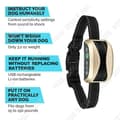 Miniatyrbild 2 av 4: hundhalsband mot skällande hund 280 mAh intelligent digital visning 7 nivåer av känslighetsinställning vattentät design
