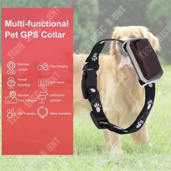 GPS-lokalisator för husdjur, bärbar förlorad hund- och kattkrage, vattentålig smart spårare