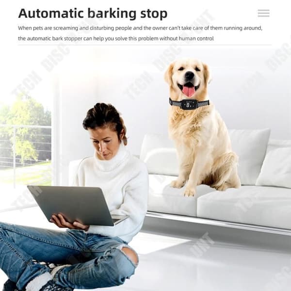TD® Dog Bark Control Device Vattentät Bark Stopper med Touch Digital Display