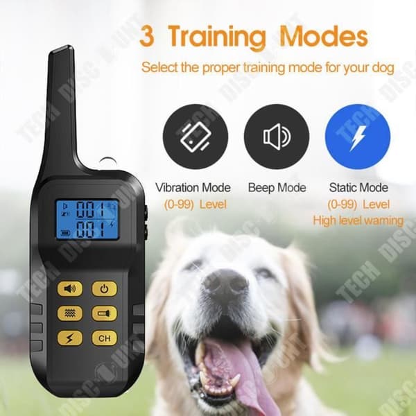 TD® Dog Bark Control Device Electric Shock Training Vattentät halsband Fjärrkontroll Bark Stopper