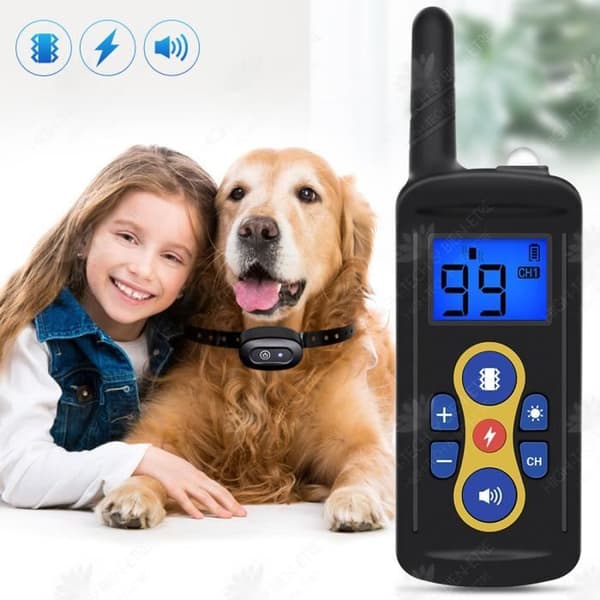 HTBE® Ultrasonic Hundträningsenhet Smart fjärrkontroll Laddningshalsband mot skäll för husdjur