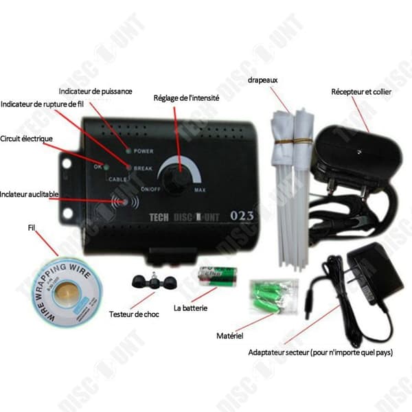 Collier Antifugue - TECH DISCOUNT - Vattentät - 5000 m² - Automatisk Elektrisk - Hund