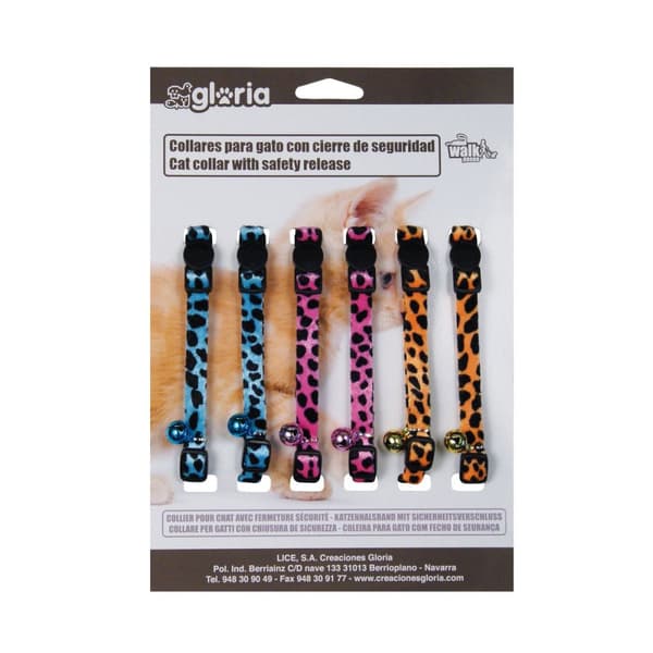 Katt krage Gloria Multicolour 6 antal