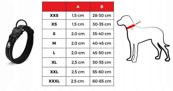 SORT REFLEKTERENDE TRUELOVE XS HUNDEHALSBÅND