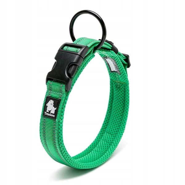 GRÖNT Halsband för liten hund REFLEKTERANDE TRUELOVE S