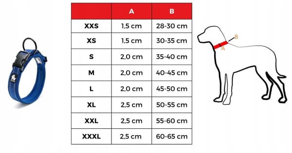 REFLEKTERANDE Hundhalsband Mjukt och solidt TRUELOVE XL