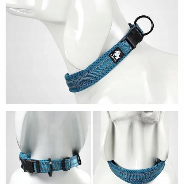 BLÅ Medium Stark Hundhalsband TRUELOVE M
