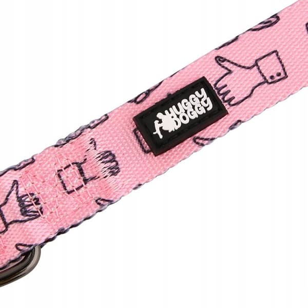 Hundhalsband med namn och nummer för en liten hund, färgglatt HUGGY DOGGY S