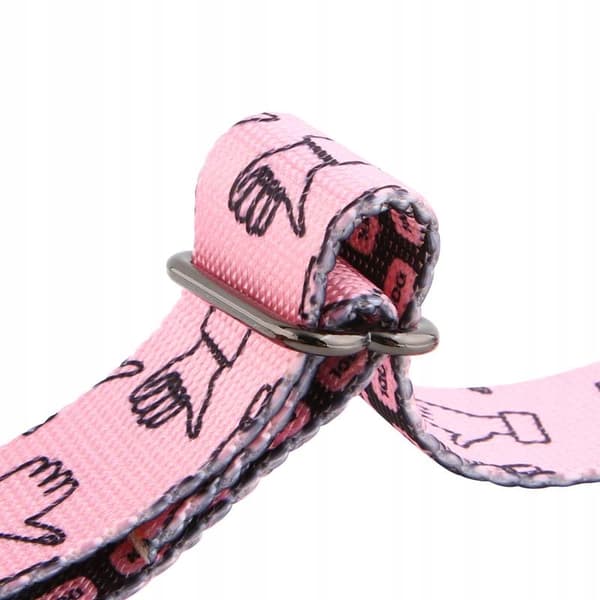 Hundhalsband med namn och nummer för en liten hund, färgglatt HUGGY DOGGY S