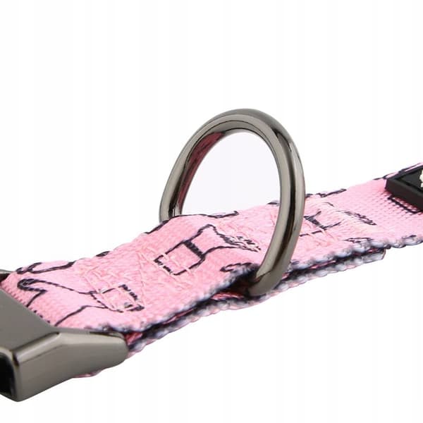 Hundhalsband med namn och nummer för en liten hund, färgglatt HUGGY DOGGY S