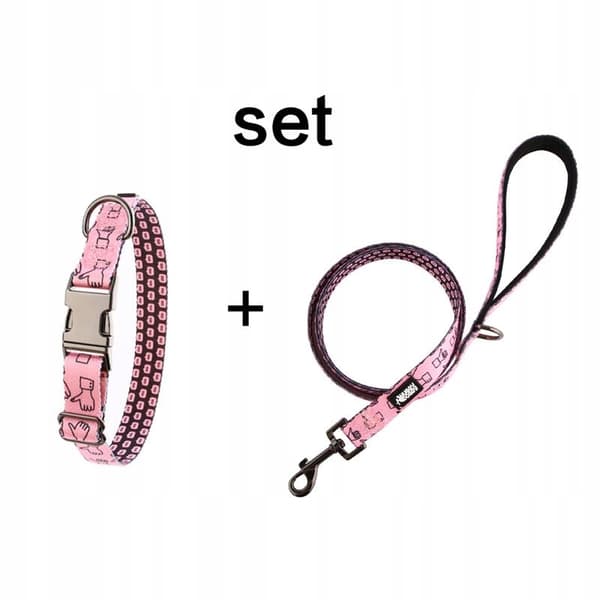 Hundhalsband med namn och nummer för en liten hund, färgglatt HUGGY DOGGY S