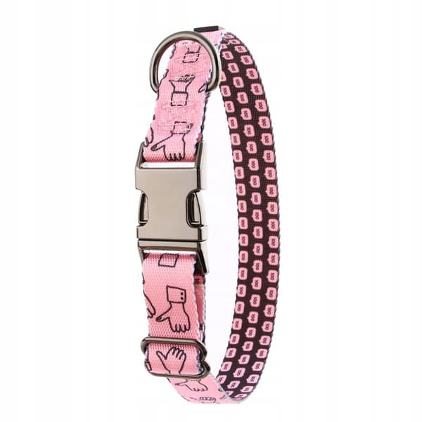 Hundhalsband med namn och nummer för en liten hund, färgglatt HUGGY DOGGY S