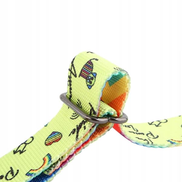 Färgglatt hundhalsband med namn och nummer för en liten hund jack HUGGY DOGGY S