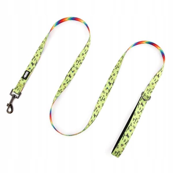 Hundkoppel kort 1,5 m färgglad stark boxer husky HUGGY DOGGY L