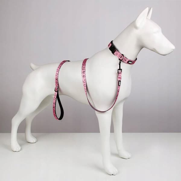 Hundesnor kort 1,5m farverig city beagle bulldog HUGGY DOGGY M