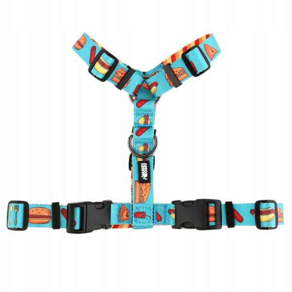 Sele til en stor hundebeskytter, trykfri, farverig hyrdehund, HUGGY DOGGY XL