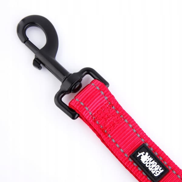 Hundkoppel svart starkt promenadkoppel traditionellt 2m HUGGY DOGGY S