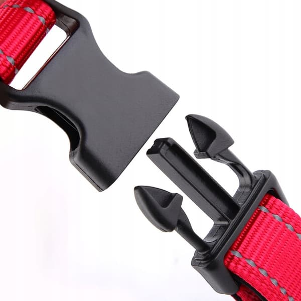 HUGGY DOGGY hundhalsband med namn JUSTERBART reflexmaterial SOLID M