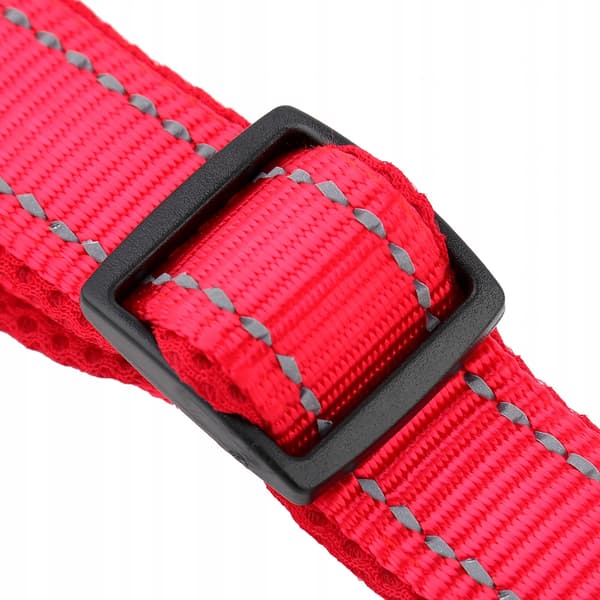 HUGGY DOGGY justerbart halsband för stora hundar REFLEKTIVA spännen SOLID L