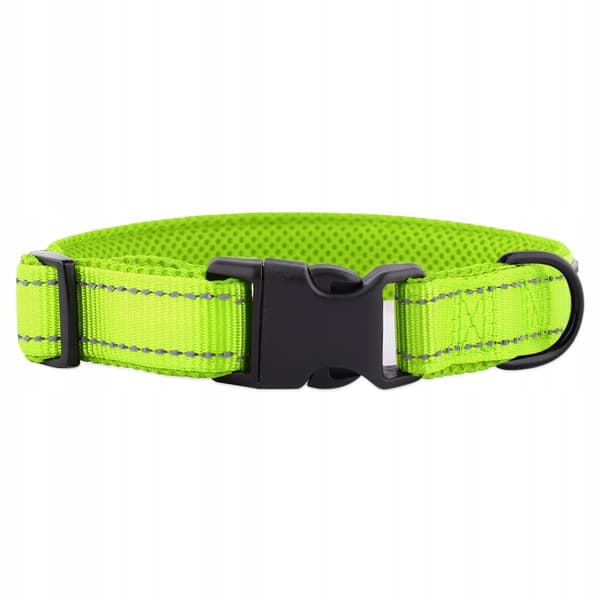 HUGGY DOGGY justerbart halsband för stora hundar REFLEKTIVA spännen SOLID L