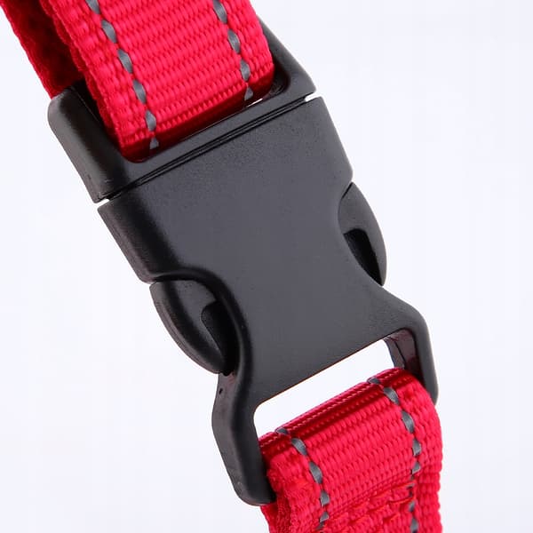 HUGGY DOGGY halsband för Yorkie justerbart REFLEKTERANDE grått SOLID spänne XS