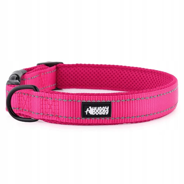 HUGGY DOGGY halsband för beagle, reflekterande med justeringsspänne, SOLID lättviktsspänne, M
