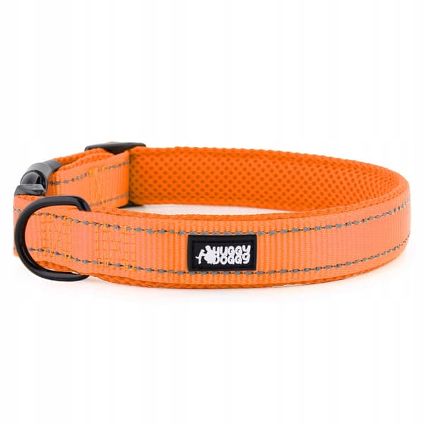 HUGGY DOGGY halsband för Doberman JUSTERBART reflexspänne MED SOLID L