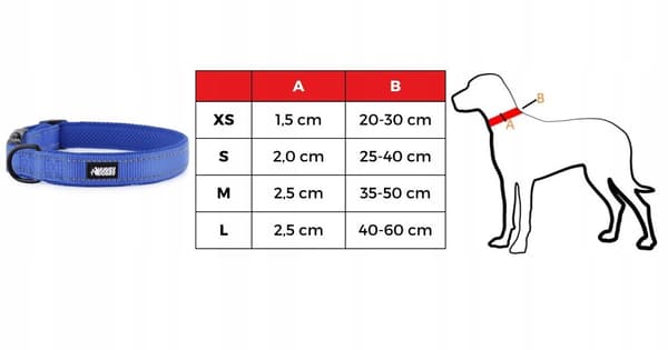 HUGGY DOGGY halsband för liten spetshundvalp JUSTERBART med spänne XS
