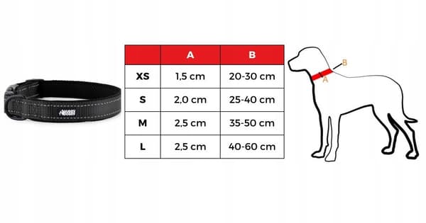 HUGGY DOGGY halsband för boxer JUSTERBART spänne för stor hund STRONG L
