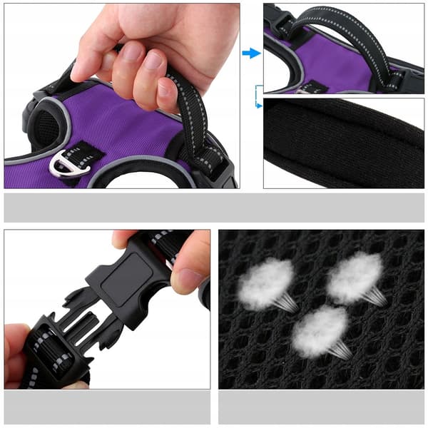 HUGGY DOGGY sele til mellemstore hunde, trykfri, stærk, JUSTERBAR M