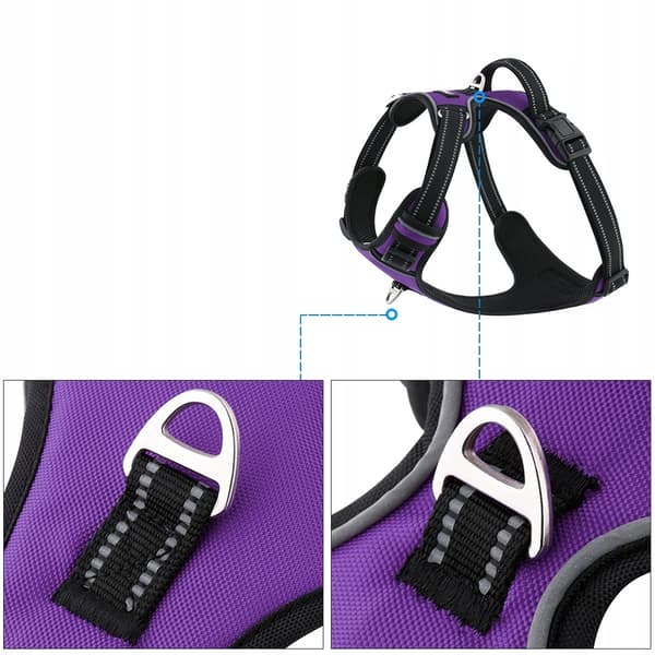 HUGGY DOGGY sele til mellemstore hunde, trykfri, stærk, JUSTERBAR M