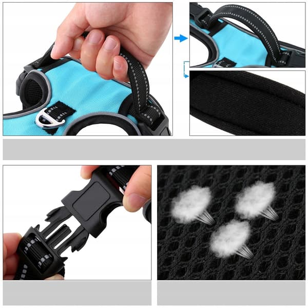 HUGGY DOGGY sele til store hunde, justerbar sele, easy walk, SOLID XL