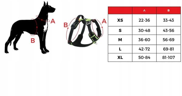 HUGGY DOGGY tryckfri sele för bulldoggar, justerbar, skydd easy walk M