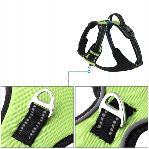 HUGGY DOGGY tryckfri sele för bulldoggar, justerbar, skydd easy walk M