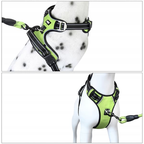 HUGGY DOGGY tryckfri sele för mopsar, skyddstyp, justerbar, lätt att gå i, S