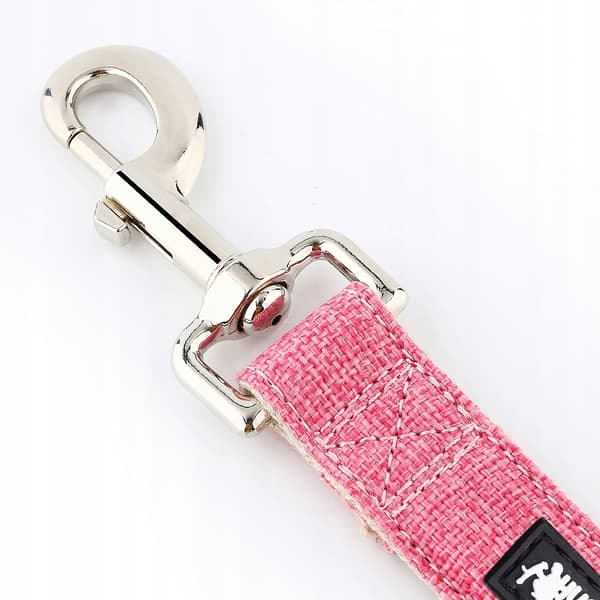 Hundesnor lyserød solid 1,52 m HUGGY DOGGY Eko L