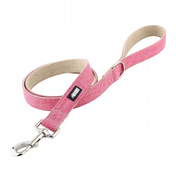 Hundesnor lyserød solid 1,52 m HUGGY DOGGY Eko L