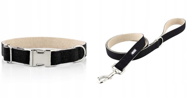 City-koiran talutin vahva musta HUGGY DOGGY L