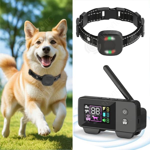 INN koppel anti skällande hund Justerbar 3 lägen Vattentät Med fjärrkontroll trådlöst elektroniskt stängsel anti skällande hund