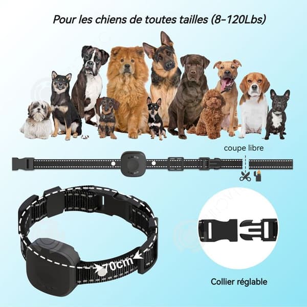 INN koppel anti skällande hund Justerbar 3 lägen Vattentät Med fjärrkontroll trådlöst elektroniskt stängsel anti skällande hund
